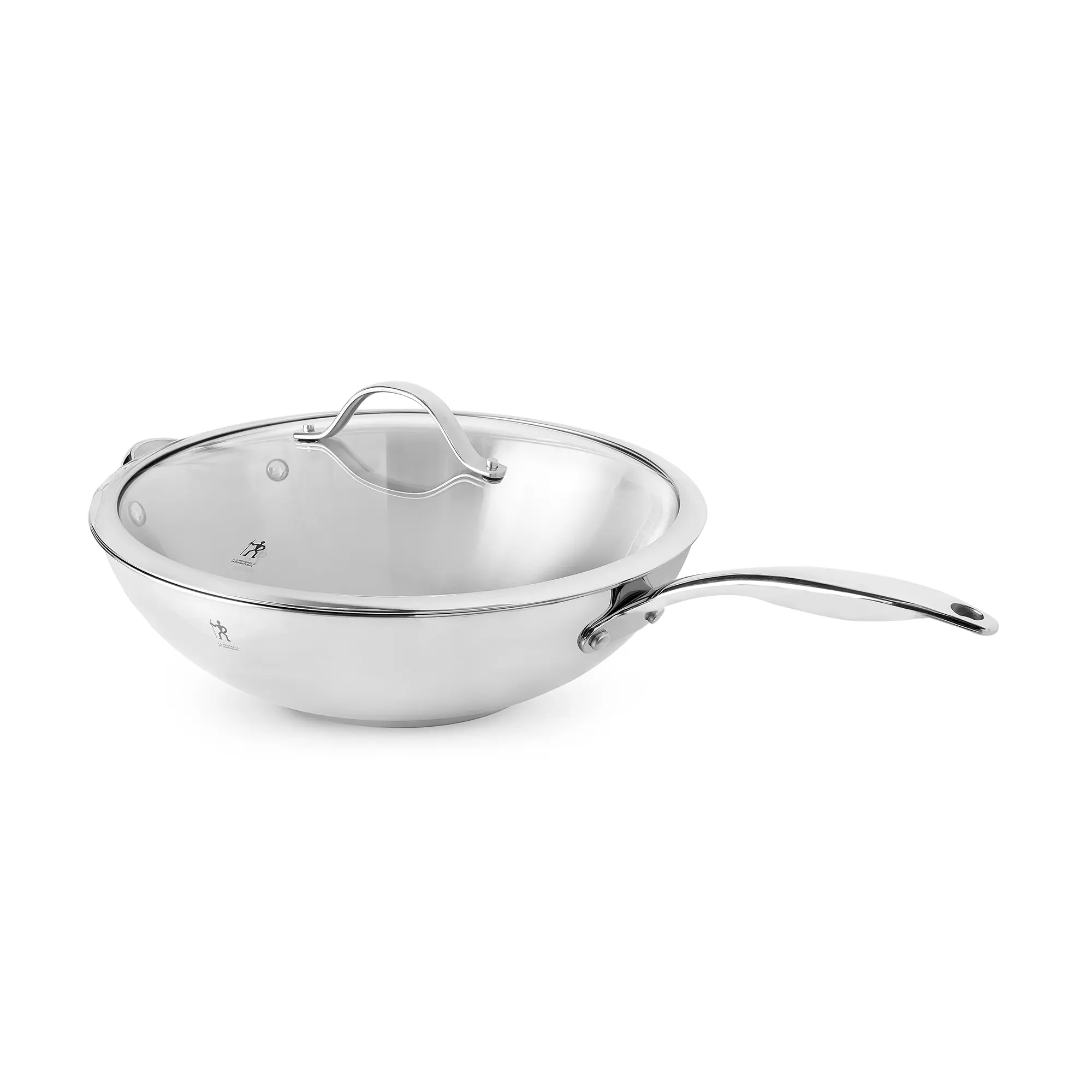 Henckels Aragon 12.5-inch Stainless Steel Wok with Lid Henckels Aragon 12.5-inch Stainless Steel Wok with Lid