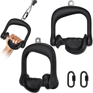 Heavy Duty Double D Handle, V Bar  Attachment, Row Attachment for  Machine, Non-Slip and Comfortable, Solid  Alloy Grip,  Machine Accessories for  Gym...