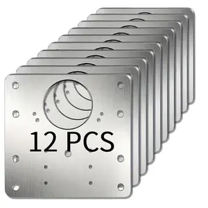 4-12/ Sets Stainless Steel Hinges(with Screws), Adjustable Door Hinge, Door Cabinet Hinge Repair Kit, Cabinet Hinge Repair Plate, Easily Fix Cupboard Doors With Flat Brackets & Holes With Screws,itchen Cabinet Door Hinge Repair Plate, Door Hardware