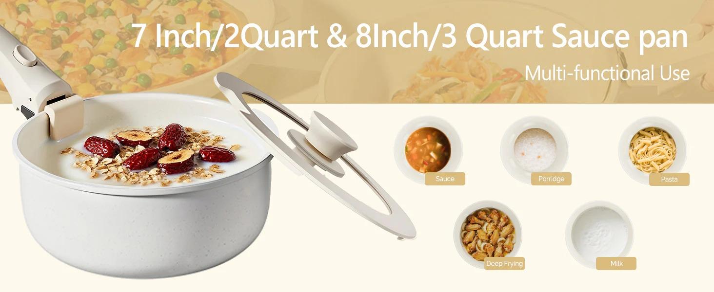 [FLASH SALE] ROVSUN 19 Pcs Nonstick Pots and Pans Set with Detachable Handles