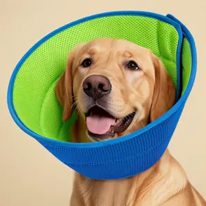 Washable Soft Dog Cone – Dirt-Resistant Elizabethan Collar for Post-Surgery Recovery, for Small Medium Large Dogs, Size L (Neck 15-17.3")