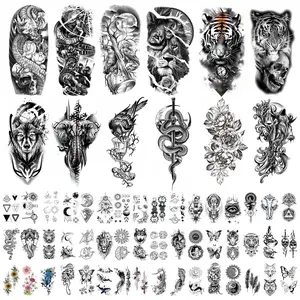 Semi-permanent Tattoo Sticker, 60 Sheets Durable Designs for Body Art, Easy To Apply and Remove, Waterproof Temporary Tattoos, Fake Tattoos