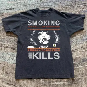 Girl Smoking Kills T-Shirt, Y2k Tee, Gifts Shirt, Unisex Vintage Graphic Tees Gothic Grunge Y2k Emo Scene Amity Affliction Style Clothes Men Women Streetwear