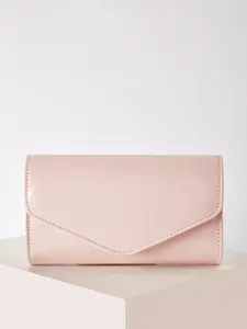 Women's Evening Bag Pure Color PU Leather Handbag, Portable Makeup Bag, Crossbody Wallet Envelope Style, Detachable Metal Chain
