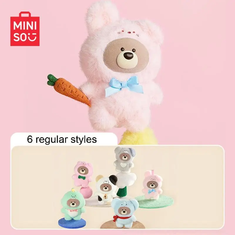 Gift Bear Collection Animal Costume Soft Vinyl Plush Keychain Blind Box, Cute Collectible Surprise Toy, Perfect Gift for Kids & Fans, Fun Mystery Plushie