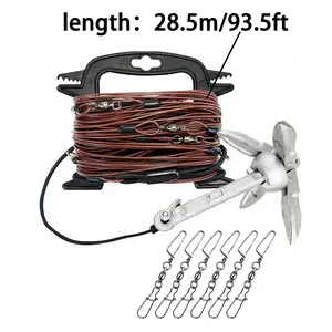 Duck Decoy Jerk Rig with 1.5LB Folding Anchor & 93.5ft PVC Cable for Duck Hunting in Rivers Lakes Marshes