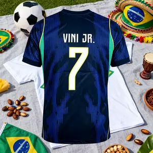 No.10 Neymar 2026 Home Yellow Away Blue No.11 Raphinha Short Sleeves Soccer Jerseys