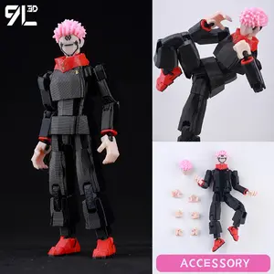 9L3D Printed Lucky Dummy 13 Jujutsu Kaisen Gojo Satoru Toji Yuji Sukuna Anime Action Figures Mannequin Yuuta Rika Model T13 Toys