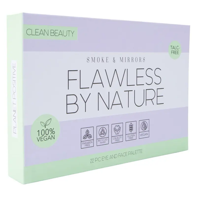 Clean Beauty Smoke & Mirrors Flawless By Nature Eye & Face Palette 22-Piece Vegan Eyeshadow Set - Makeup