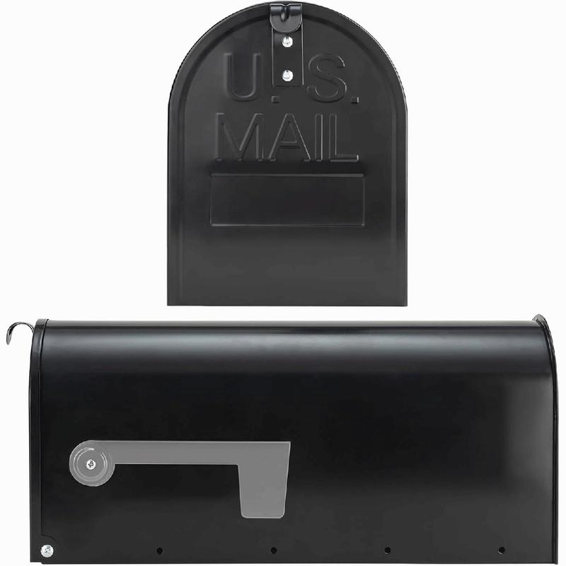 Galvanized Steel Post-Mount Mailbox 20"x8.7"x6.7" - Weatherproof Outdoor Lockable Mailbox with Anti-Rust Coating, Medium Capacity/Apartment Security Organiser Racks
