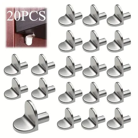 Durable Heavy Duty Metallic Shelf Support Bracket, Sturdy Brackets, Easy Install Cabinet Shelf Brackets for Kitchen, Wardrobe, Closet, Bookshelf, Versatile Shelving Hardware, Easy Installation