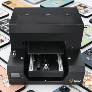A4UV printer phone case metal label acrylic wood glass PVC plastic small flatbed printing machine