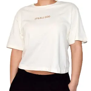 "IT'S ALL GOD" Jersey Cropped Tee