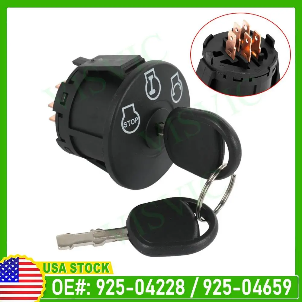 Starter Ignition Switch fits Cub Cadet 925-04659 725-04659 MTD Huskee w/ 2 KEYS