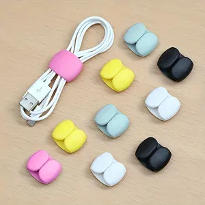 5pcs Multifunctional Cable Organizer Clips for Charging and Earphone Cords Durable Plastic Anti Tangle Storage Solution Data Cable Clip Charger Wire Holder