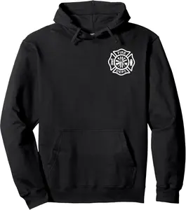 Fire Department Logo Uniform Fireman Symbol Firefighter Gear Pullover Hoodie 4