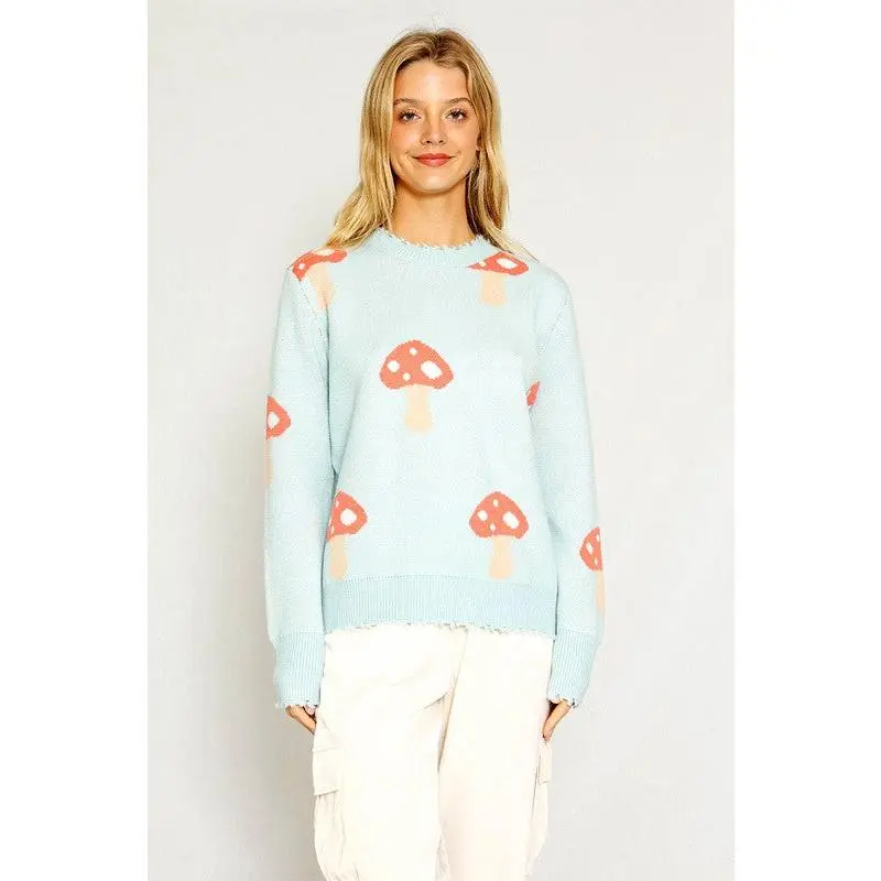 Lovey Mushroom knit sweater