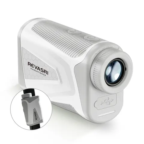 REVASRI Golf Rangefinder - Slope Toggle with True Reads, Crystal Display, Flag Lock Vibration Feedback, Rechargeable Design, Magnet Stripe, Soft Silicone Grip, Tournament Play Equipment, Essential Golf Accessory, Lifetime Technical Support