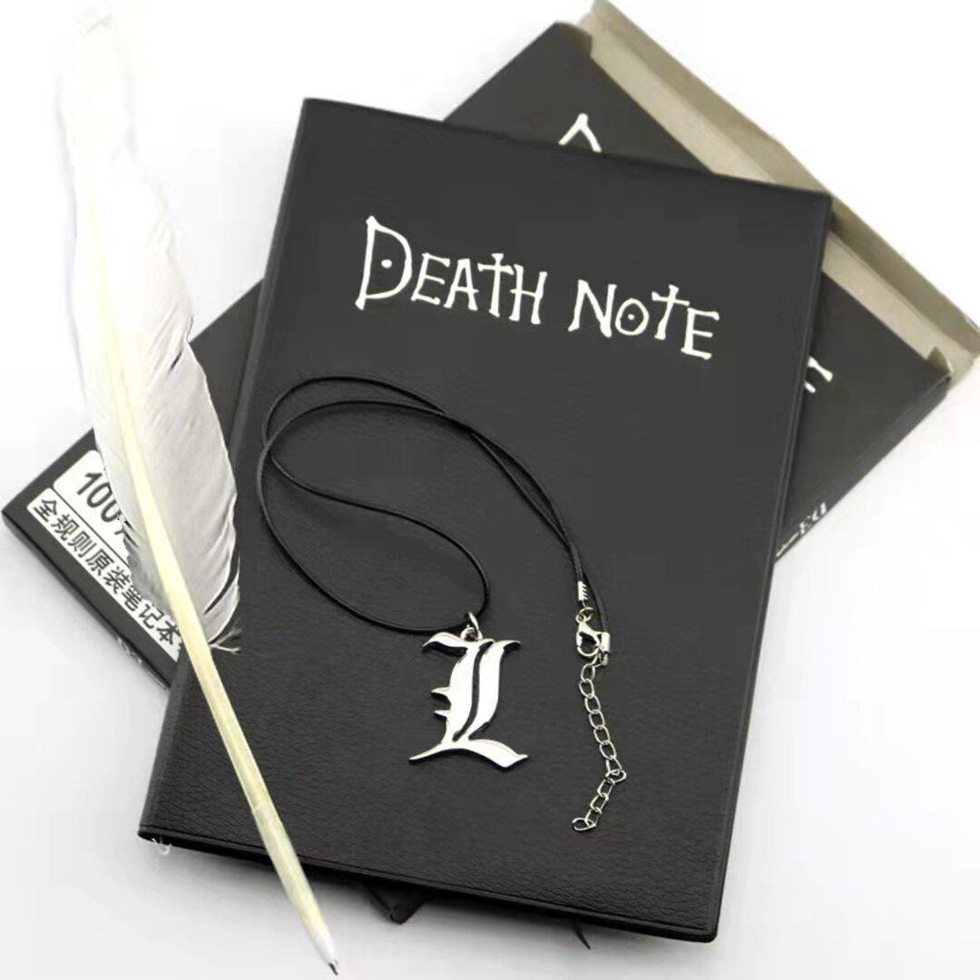 Death Note Notebook + Feather Pen + Necklace