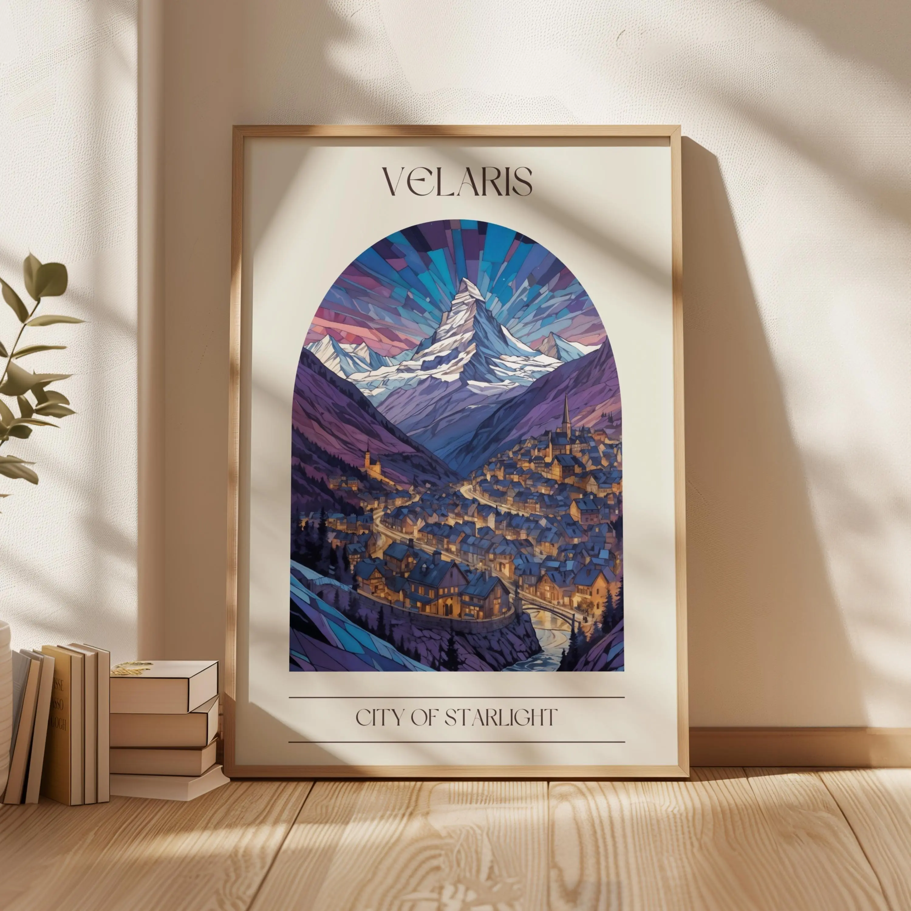 City of Starlight Print Acotar Print Night Court Print Velaris Book Print Bookish Wall Art Stained Glass Print Booktok SJM