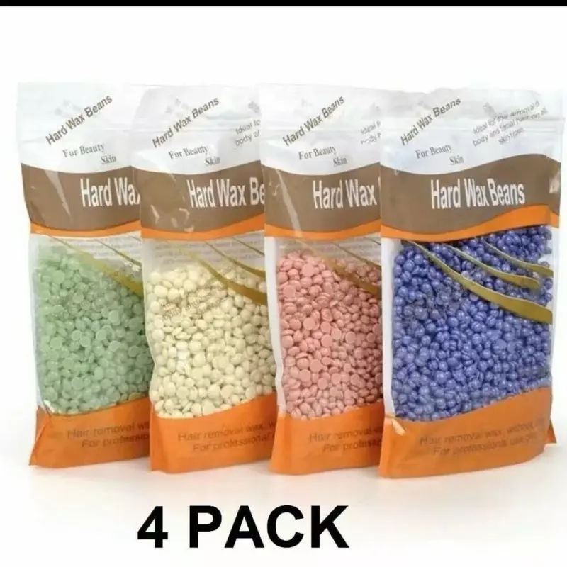 4 packs pieces bags Hard wax beans waxing beans beads hair removal