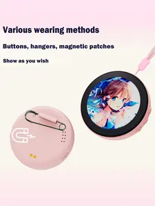 Smart Electronic Badge for Anime Cosplay Fashion Accessories, Versatile Pin for Bags or Jackets, Unisex Gift for Valentine's Day