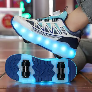 Rechargeable LED Roller Skates with Detachable Wheels Boys Aged 8188