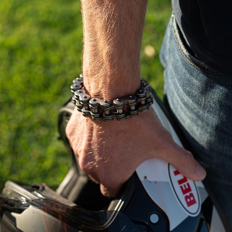 Motorcycle Chain Bracelet - Weathered Finish