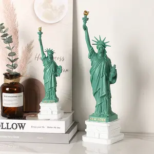 American Statue of Liberty Model Ornament Home Decor for Living Room Office Wine Cabinet Statue Craft Travel Creative Commemorative Gift