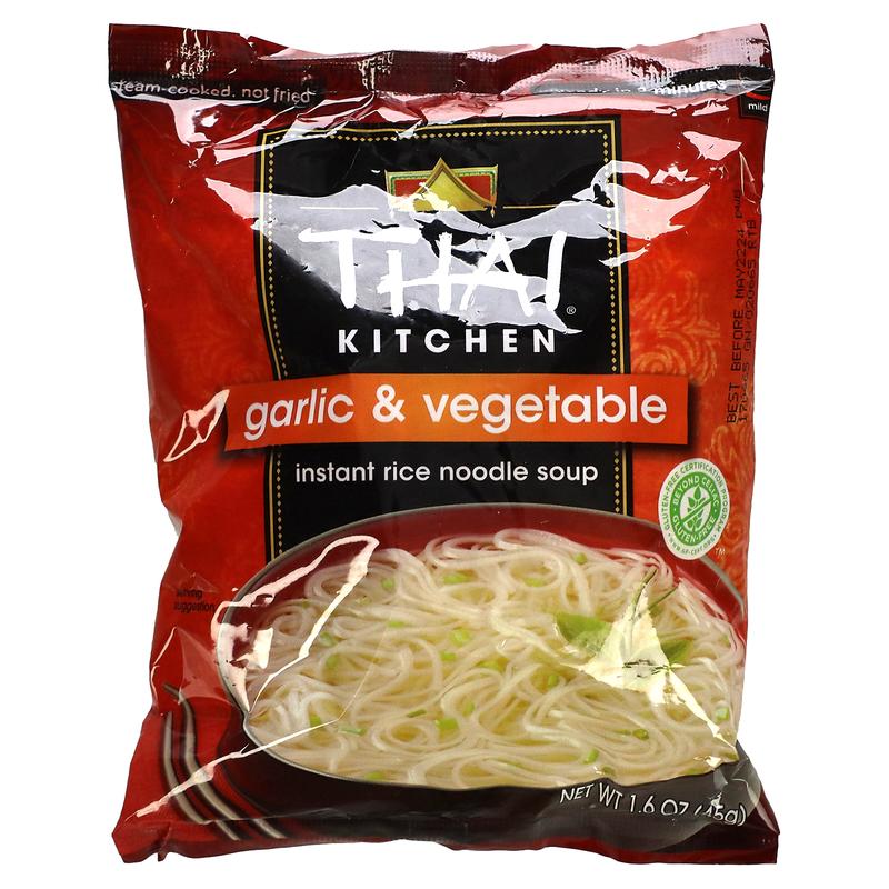 Thai Kitchen Instant Rice Noodle Soup, Garlic & Vegetable, 1.6 oz (45 g)