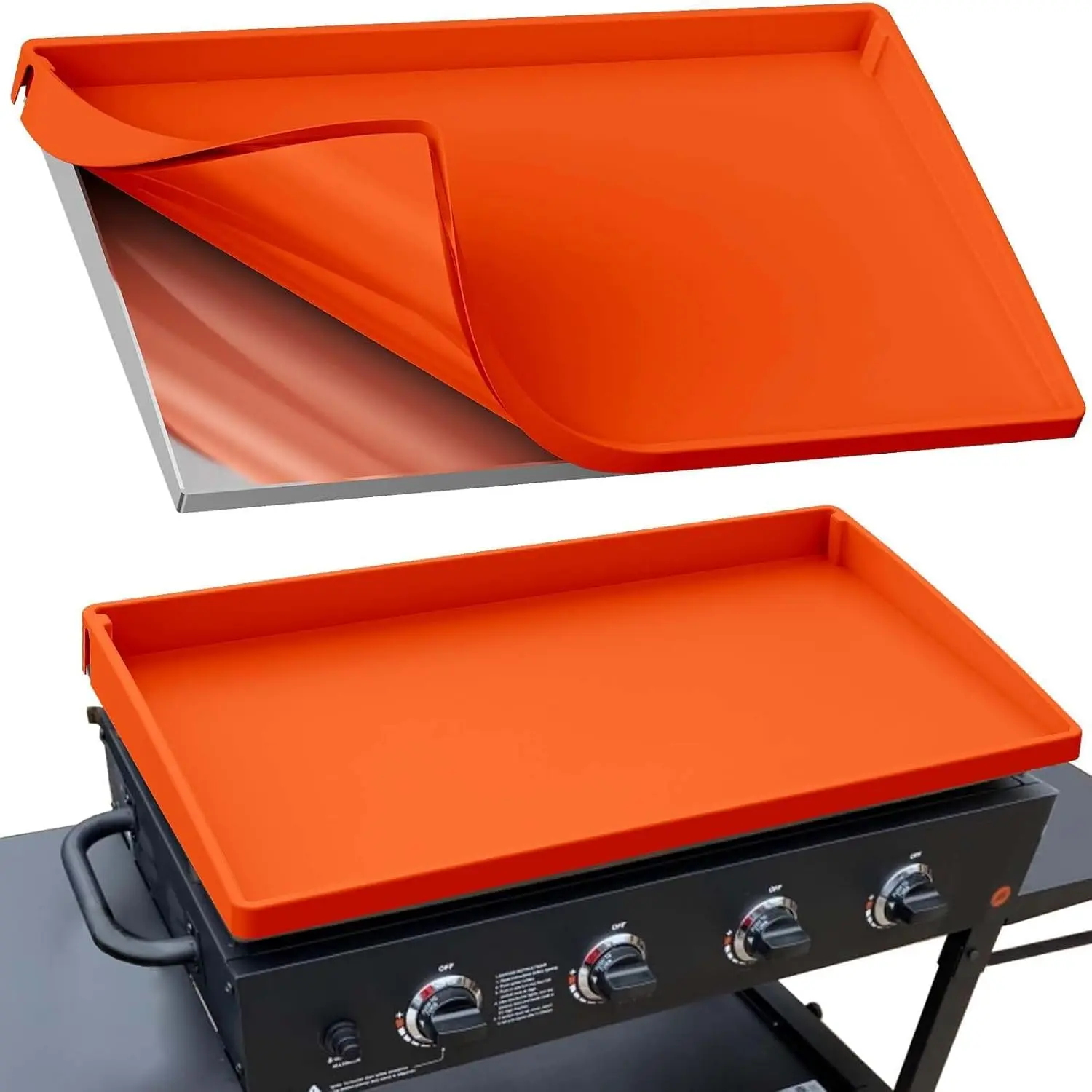 Silicone Griddle Cover Mat Full-Edge for 36" Blackstone, Full Wrap-Around Protection Silicone Mat for Griddle, Weatherproof, Prevents Rust, Heat Resistant, All-Season