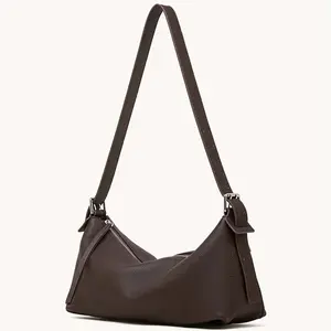 Soft Leather Hobo Bag | Slouchy Shoulder Purse | Vintage Brown Crossbody | Minimalist Everyday Bag