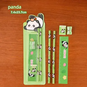 Cute Water Pig Pencil Set, Student Learning Supplies, Stationery Set, Prize Gift, Christmas Gift, Hb Pencils with Eraser and Sharpener