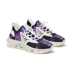 MentalWarfare Men’s Runners — Signature Purple Lightning Graphic Design