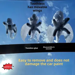 Toothless Series - Wing-Movable Toothless Dragon Car Part Motorcycle Tail Decorative Figurine Toy, Small Flying Dragon on Car Roof, Roof Sunroof, Car Rear Exterior Hanging Decor, Eye-Catching Sunroof Dragon Taming Decor.