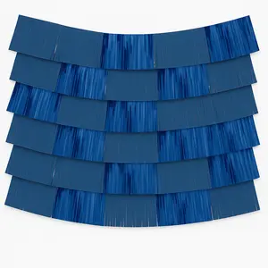 Royal Blue Metallic Fringe Backdrop Decoration