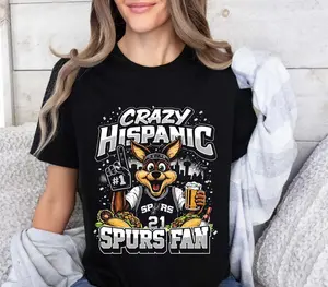 Crazy Hispanic Spurs Fan Sweatshirt, Basketball Team Pride, Basketball Fan Game Day Shirt, Sports Lover Gift Funny, Spurs Supporter