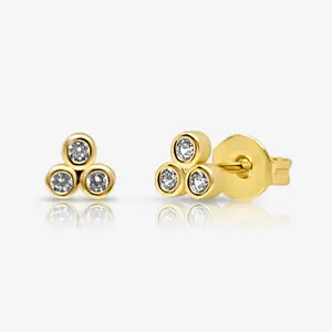 EVRY JEWELS Gold or Silver Plated Women's Claire Stud Earrings