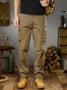 Men's Workwear Multi-Pocket Long Pants, Casual Fashion Multifunctional Loose-Fit Trousers, Suitable for All Seasons Outdoor Activities