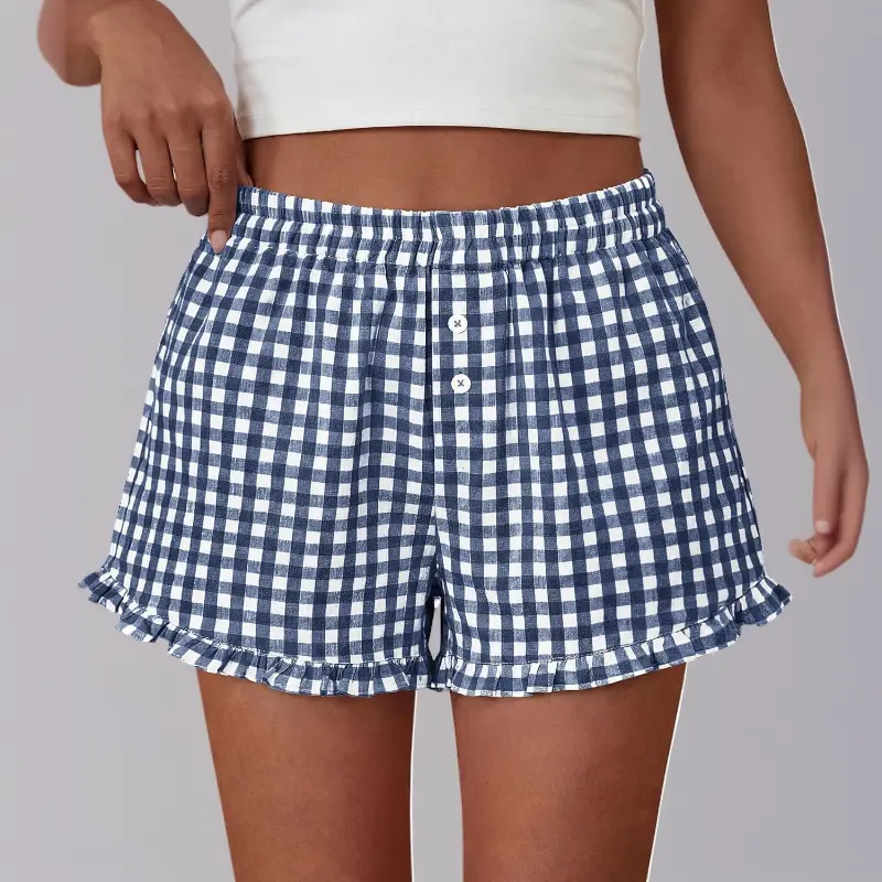 Plaid Dark Blue White