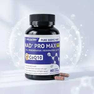 HIILEATHY NAD+ Pro Max | Mature Daily Care Blend | Premium 300mg NAD+, CoQ10, Resveratrol & Natural Plant Ingredients