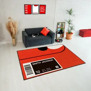 Box Rug, Customize Your Label,  Home Decor, Home Decor Rug, Washable rug, Non-slip rug, Shoe rug