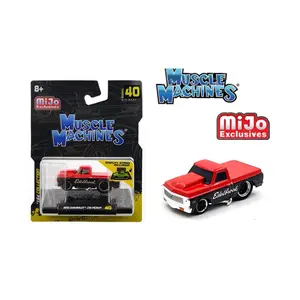 Muscle Machines 1:64 1972 Chevrolet C-10 Pickup Edelbrock Limited Edition- Red with Black - MiJo Exclusives