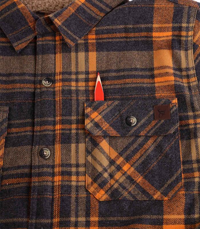 Legendary Whitetails Men's Buck Commander Deerfield Flannel Berber Lined Shirt Jacket