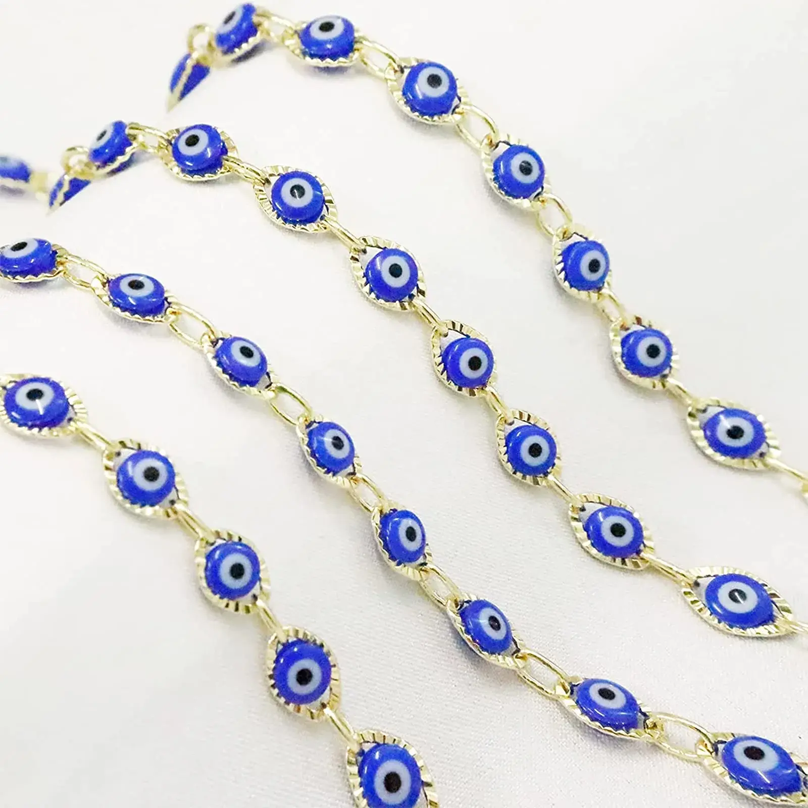 Serelune Jewelry Dainty Evil Eye Bracelets for Women,14K Gold Evil Eye Chain Bracelet for Girls