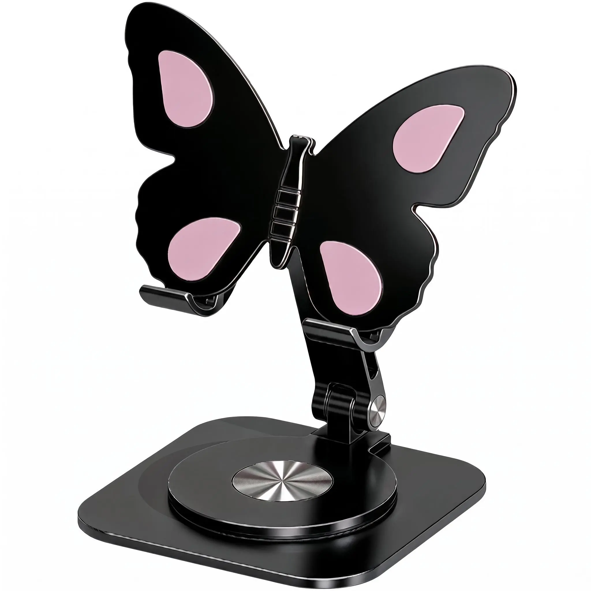 【Summerwins】Joytutus Multifunctional Aluminium Phone Stand - 360° Rotatable, Compact, Portable, Folding, Adjustable Smartphone & Mobile Device Mount, Phone Accessories for Study, Livestreaming