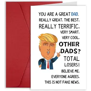 Funny Father’s Day Card for Dad or Stepfather, Humorous Dad Birthday Card from Son or Daughter, Funny Card for Him