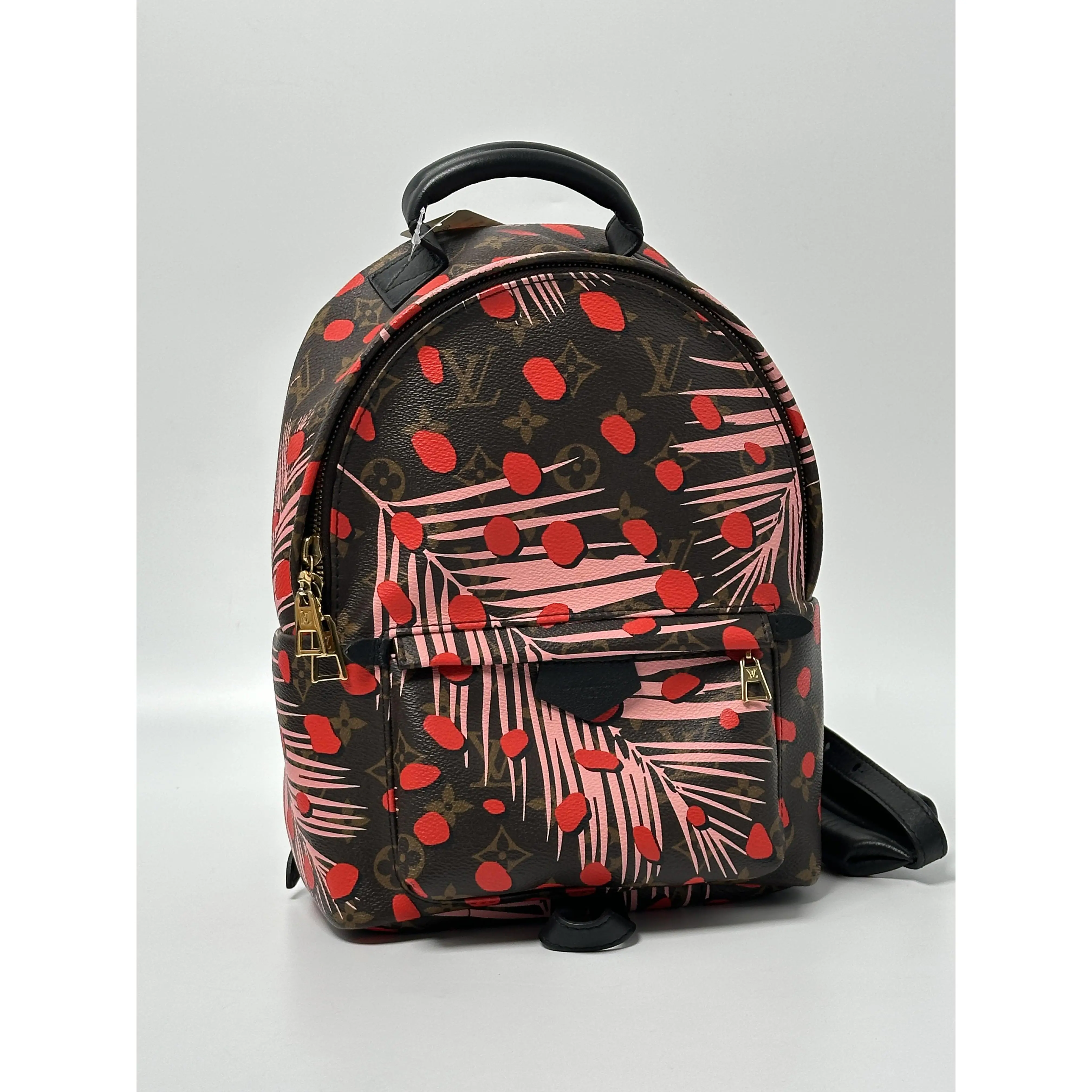 Pre-owned Louis Vuitton CANVAS Backpacks Monogram Jungle Dots Palm Springs PM Backpack P050LV