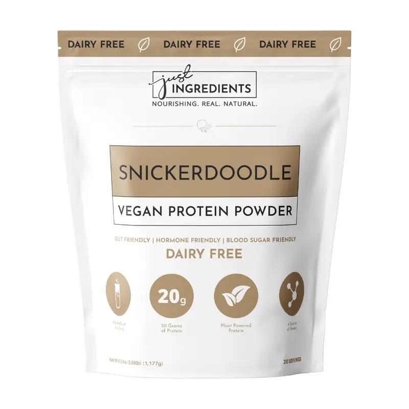Just Ingredients Snickerdoodle VEGAN Protein Powder 20g Plant-Based Smooth Texture Dairy Free Workout & Fitness Supplement