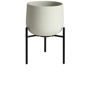 KINTO 5in Ceramic Plant Pot 211 in Earth Grey